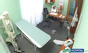Doc nails with another slender slut right in the medication office