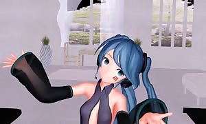 MMD Blue Hair beauty with Sex Toys in box and butt GV00103
