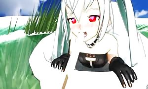 toon 3D adorable youngster female sucking an ice lotion