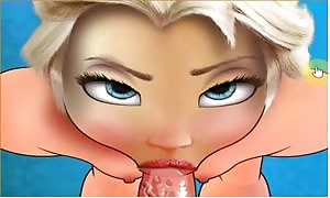 animated comic sex game Elsa banging and deep-throating (Frozen)