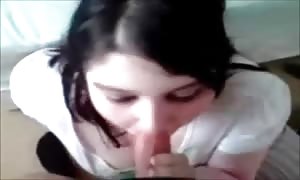 fat
 teenager
 dark haired takes a load on her face