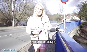 Public Agent British tourist Gina Varney licks Czech dick